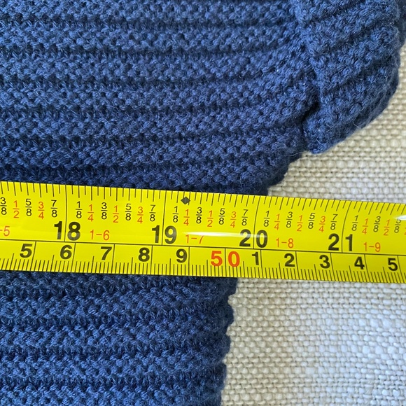 Lacoste Navy Cotton Wool Oversized Preppy Nautical Coastal Sweater-Sz-M - Picture 14 of 16